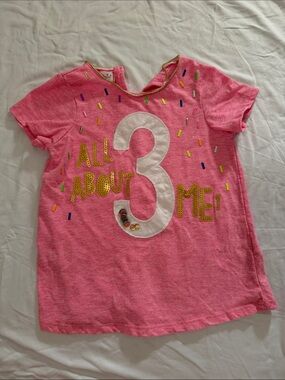 Mud Pie Pink 'All About 3 Me' Graphic Tee